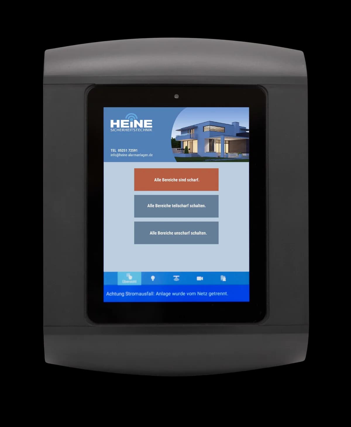 Bedienteil der Control 5000 mit Touch-Display